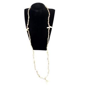 Hilo Hatties Necklace Shell Bead Strand 17" Vtg Bohemian Hawaiian